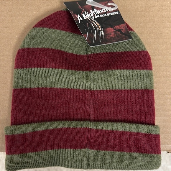 Striped Beanie - Red and Green - Picture 2 of 2